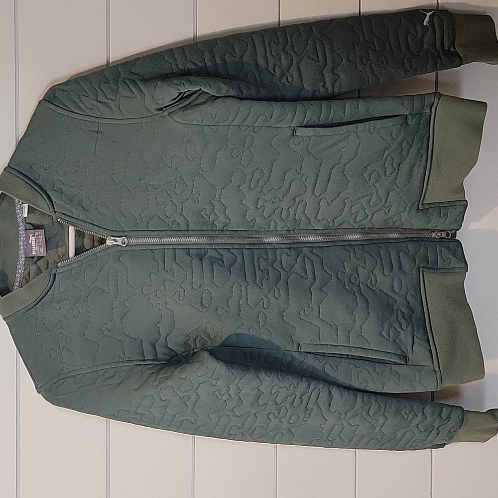 PUMA CAMO BOMBER JACKET MEDIUM  OLIVE GREEN